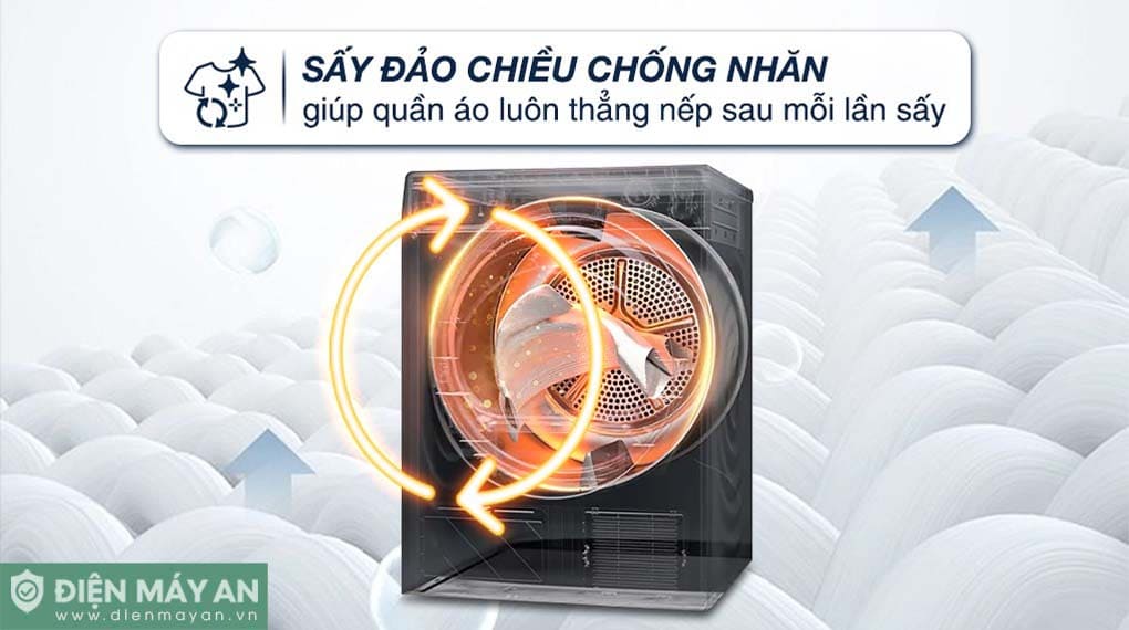 Máy sấy thông hơi Aqua 8 kg AQH-V800H SS